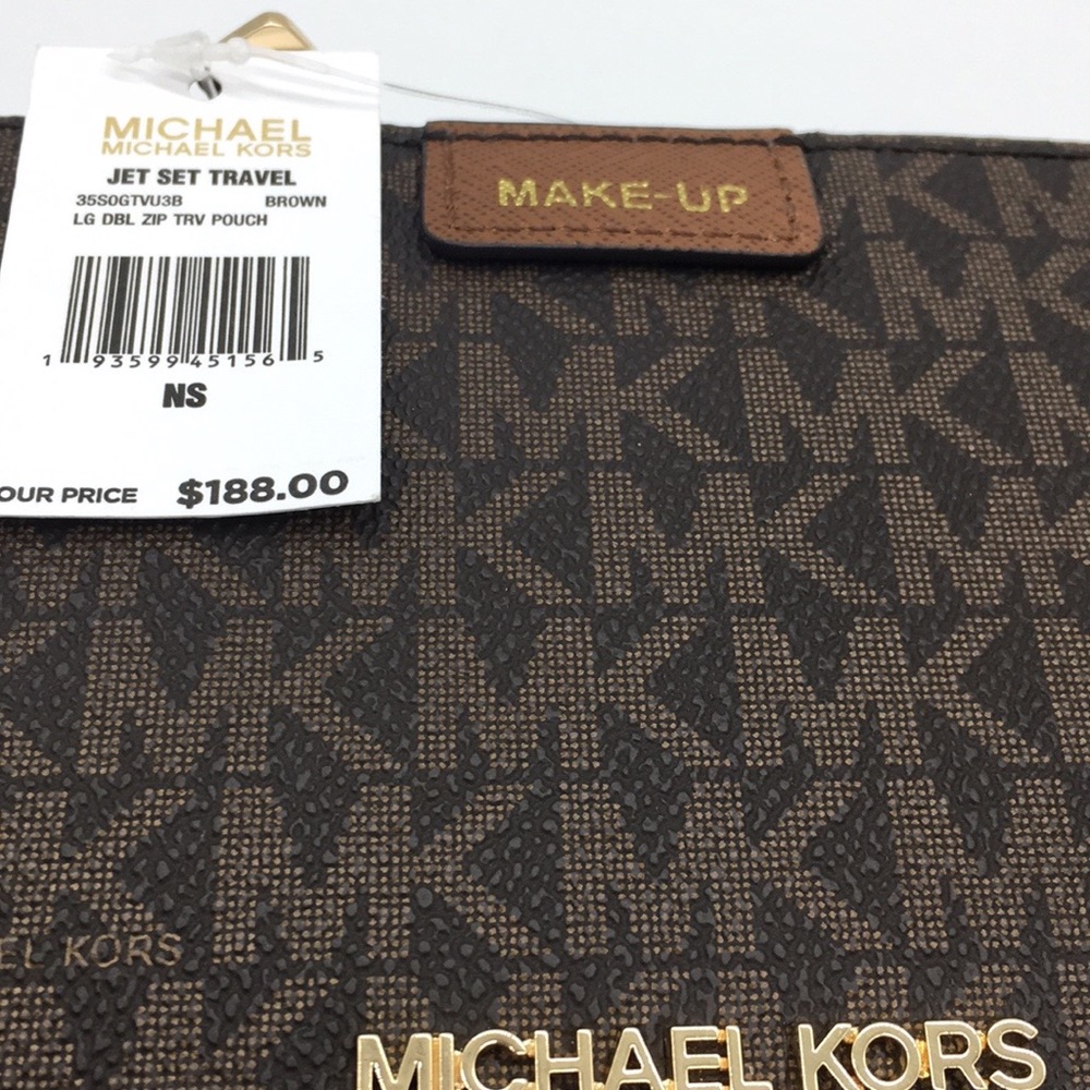 Michael Kors Jet Set Travel LG DBL ZIP TRV POUCH - Picture 8 of 10